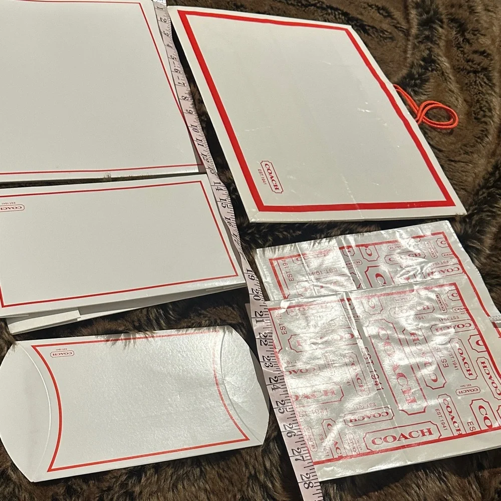 3 Coach Gift Bags& 3 Gift Boxes